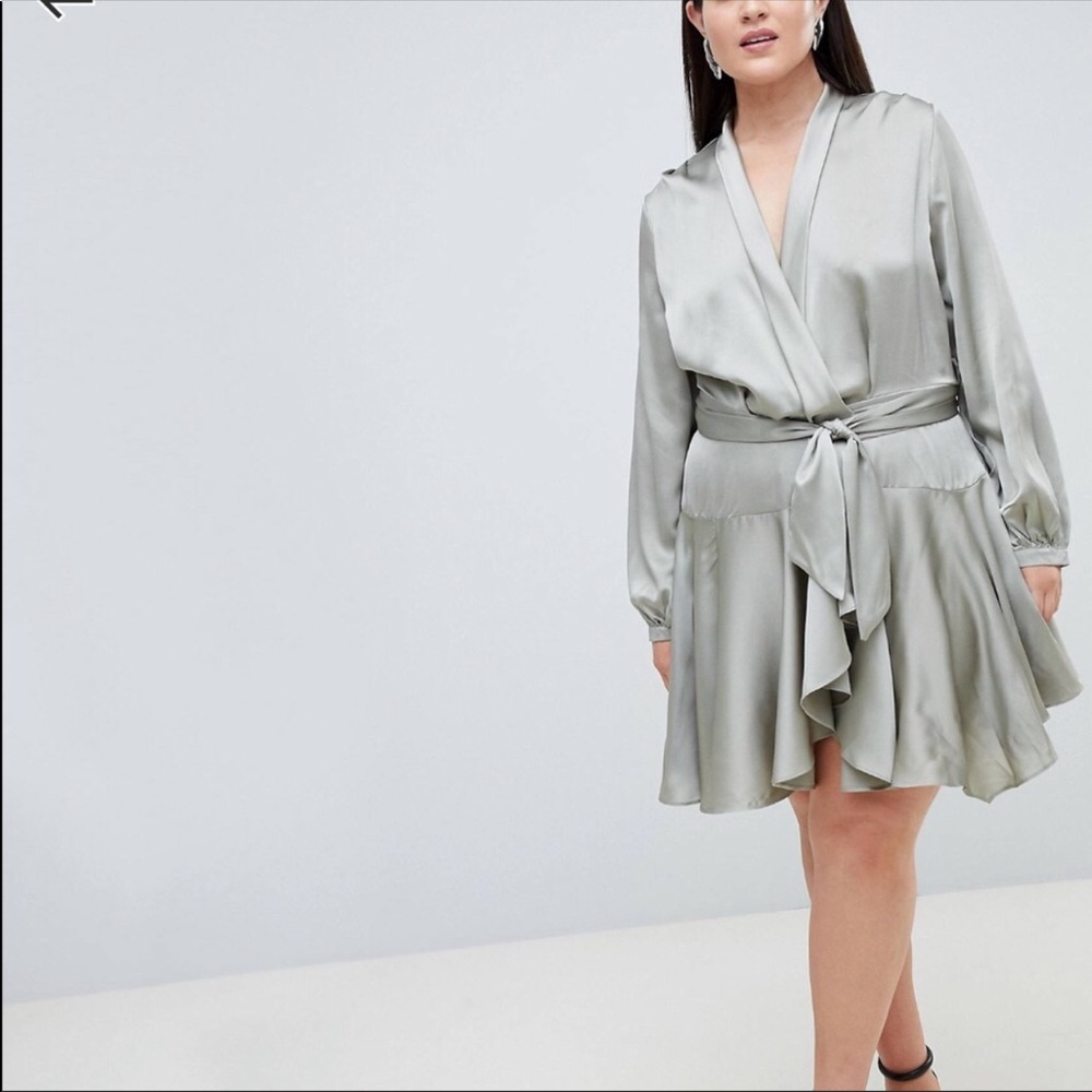 CLUB L “Tiered wrap skater dress”